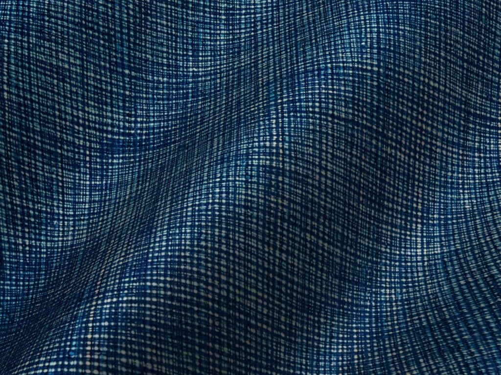 Blue Textured Textile Close-Up