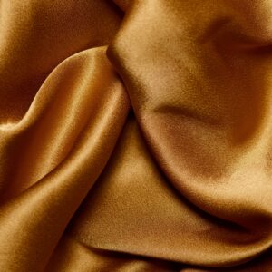 Gold Satin Fabric Close-Up