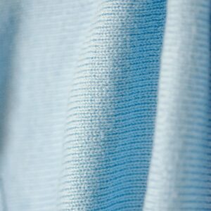 Blue Knitted Fabric Close-Up