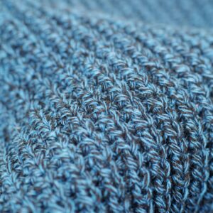 Blue Wool Knit Fabric