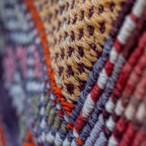 Intricate Woven Textile Macro