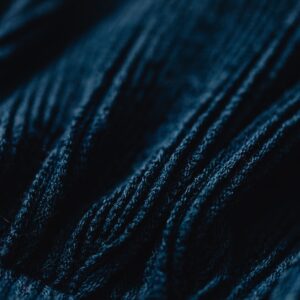 Dark Blue Knitted Fabric Close-Up