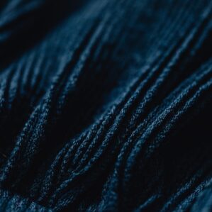 Dark Blue Knitted Fabric Close-Up