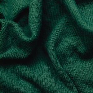 Green Fabric Texture Close-Up