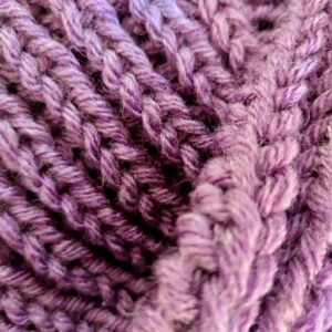 Purple Knitted Fabric Close-Up